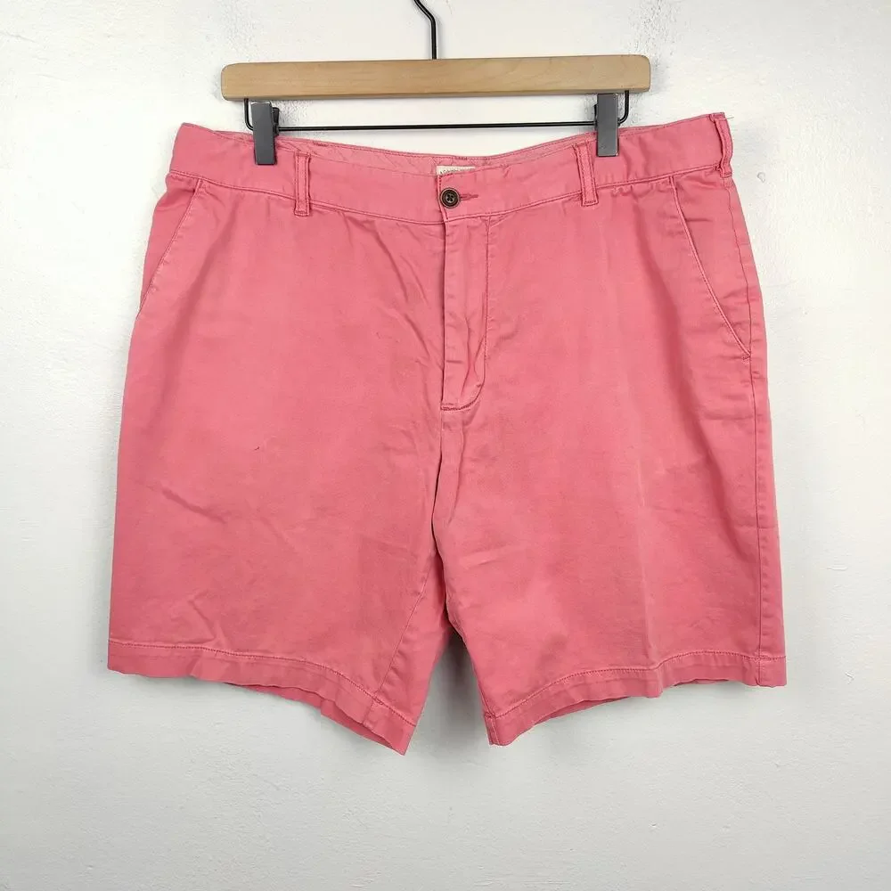 Faherty Chino‎ Shorts Mens 36 Coral Pink Cotton Stretch 9